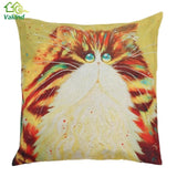Cushion Cover 11 Styles  Color Cartoon Cat Pattern Pillow Case Linen  Cotton Pillow Cover Bedroom Home Throw Cover - catdoglovers.com