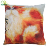 Cushion Cover 11 Styles  Color Cartoon Cat Pattern Pillow Case Linen  Cotton Pillow Cover Bedroom Home Throw Cover - catdoglovers.com