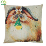 Cushion Cover 11 Styles  Color Cartoon Cat Pattern Pillow Case Linen  Cotton Pillow Cover Bedroom Home Throw Cover - catdoglovers.com