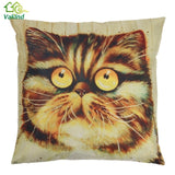 Cushion Cover 11 Styles  Color Cartoon Cat Pattern Pillow Case Linen  Cotton Pillow Cover Bedroom Home Throw Cover - catdoglovers.com
