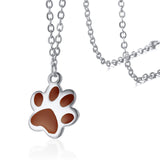 Vnox Cute Cat Dog Paw Pendant for Women Choker Necklace Animal Element Stainless Steel Female Jewelry Party Gift - catdoglovers.com