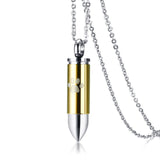 Vnox Can Open Bullet Pendant for Men Necklace Engraved Cute Cat Dog Pet Paw Stainless Steel 20" Chain Tough Male Jewelry - catdoglovers.com