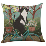 Cute Cat Sofa Bed Home Decoration Festival Pillow Case Cushion Cover - catdoglovers.com