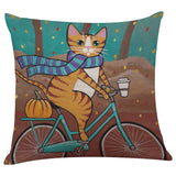 Cute Cat Sofa Bed Home Decoration Festival Pillow Case Cushion Cover - catdoglovers.com