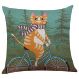 Cute Cat Sofa Bed Home Decoration Festival Pillow Case Cushion Cover - catdoglovers.com