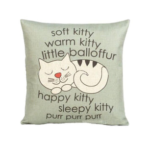 Cat Pillow Case Sofa Waist Throw Cushion Cover Home Decor - catdoglovers.com