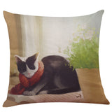 Cute Cat Sofa Bed Home Decoration Festival Pillow Case Cushion Cover - catdoglovers.com