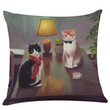 Cute Cat Sofa Bed Home Decoration Festival Pillow Case Cushion Cover - catdoglovers.com