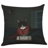 Cute Cat Sofa Bed Home Decoration Festival Pillow Case Cushion Cover - catdoglovers.com