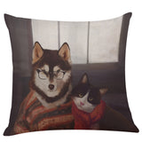 Cute Cat Sofa Bed Home Decoration Festival Pillow Case Cushion Cover - catdoglovers.com