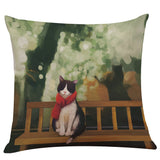 Cute Cat Sofa Bed Home Decoration Festival Pillow Case Cushion Cover - catdoglovers.com