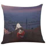 Cute Cat Sofa Bed Home Decoration Festival Pillow Case Cushion Cover - catdoglovers.com