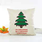 Christmas Cat  Pillow Case Sofa Waist Throw Cushion Cover Home Decor - catdoglovers.com