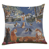 Cute Cat Sofa Bed Home Decoration Festival Pillow Case Cushion Cover - catdoglovers.com