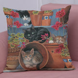 Cute Cat Sofa Bed Home Decoration Festival Pillow Case Cushion Cover - catdoglovers.com