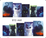 1 Sheet Animal Black Cat Designs Nail Art Stickers Water Transfer Nail Tips Decal DIY Accessory Beauty Nail Decorations LASTZ459 - catdoglovers.com