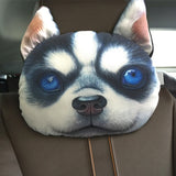 3D Dog Pillows Car Seat Pillow Car Neck Pillow Lovely Auto Headrest Pillow Car Interior Cat Head Neck Seat Cushion Decoratio - catdoglovers.com