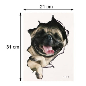 Cats Dog 3D Wall Sticker Waterproof Bathroom Toilet Stickers DIY Art Decal for Refrigerator Toilet Home Bathroom Decoration - catdoglovers.com