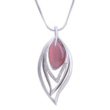 Natural Stone Cat Eye CZ Necklace Gold Silver Plated Chain Pendant Necklaces Wholesale Woman Statement Necklace free shipping - catdoglovers.com