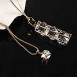 Natural Stone Cat Eye CZ Necklace Gold Silver Plated Chain Pendant Necklaces Wholesale Woman Statement Necklace free shipping - catdoglovers.com