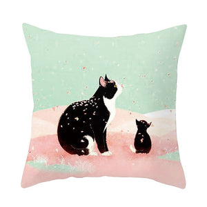 Nordic Super Soft Decorative Throw Pillow Case Cat Kitten Printing Linen  Pillow Case Decorative Cushion Pillow Cover - catdoglovers.com