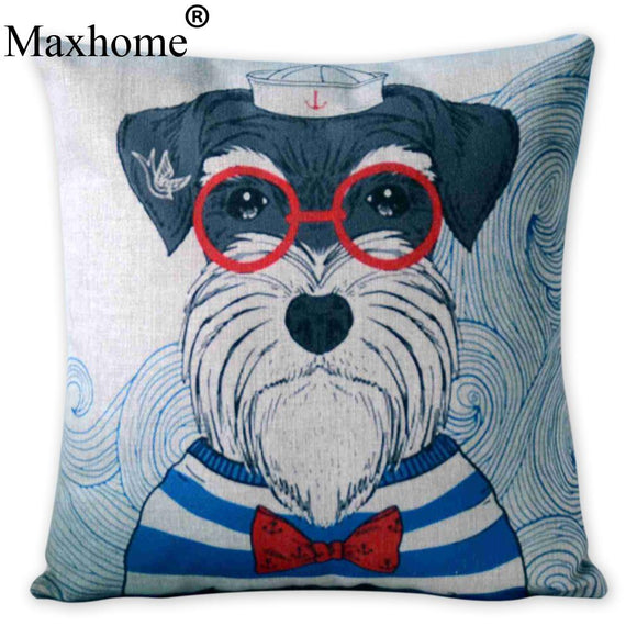 American Cartoon Cotton Linen Pillowcase Doctor Dog Cushion Decorative Pillows Home Decor Sofa Throw Pilow 45*45 - catdoglovers.com