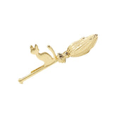 Women Fashion Personality Gold/Silver Cat Broom Hair Clip Hairpin Barrette Pins Hair Accessories - catdoglovers.com