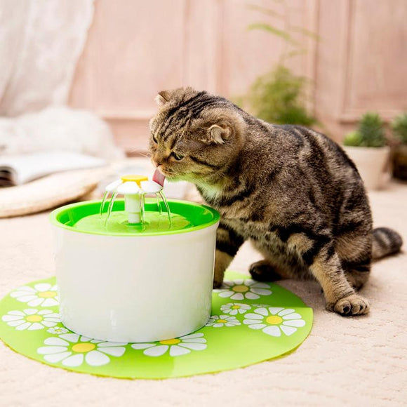 Automatic Pet Drinking Fountain Cat Dog Water Drink Dispenser Bowl Dish Filters Round Shape Drinking Machine Filter Core - catdoglovers.com