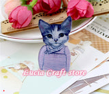 SALE! 1PC Acrylic Badge Cat Brooches Pin Up Collar Tips Epaulette Enamel Broche Christmas Gifts DIY Sewing Accessories 048016010 - catdoglovers.com