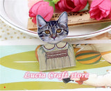 SALE! 1PC Acrylic Badge Cat Brooches Pin Up Collar Tips Epaulette Enamel Broche Christmas Gifts DIY Sewing Accessories 048016010 - catdoglovers.com