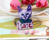 SALE! 1PC Acrylic Badge Cat Brooches Pin Up Collar Tips Epaulette Enamel Broche Christmas Gifts DIY Sewing Accessories 048016010 - catdoglovers.com