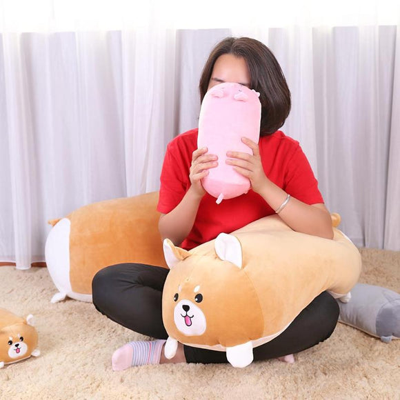 Soft Animal Cartoon Stuffed Pillow Cushion Cute Fat Dog Cat Pig Plush Toy Stuffed Lovely kids Boys Girls Birthyday Gift - catdoglovers.com