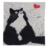 45cm*45cm Decorative Pillows Cartoon Cat Pillow Case Linen Cotton Cat Cushion Cover Chair Seat Car Sofa Kitten Pillowcase - catdoglovers.com